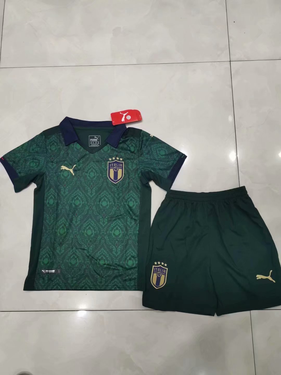 Italy Third away kids kit 2020 European Cup Football jersey