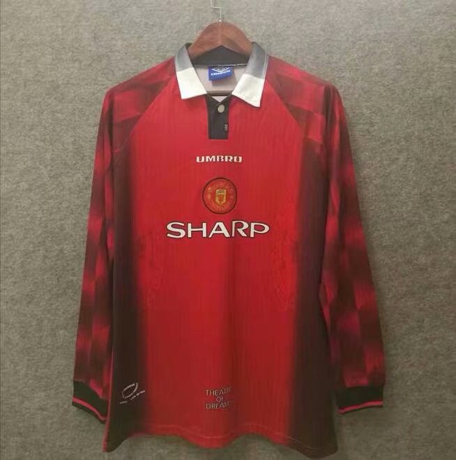 1996  Manchester United home Long sleeves Retro