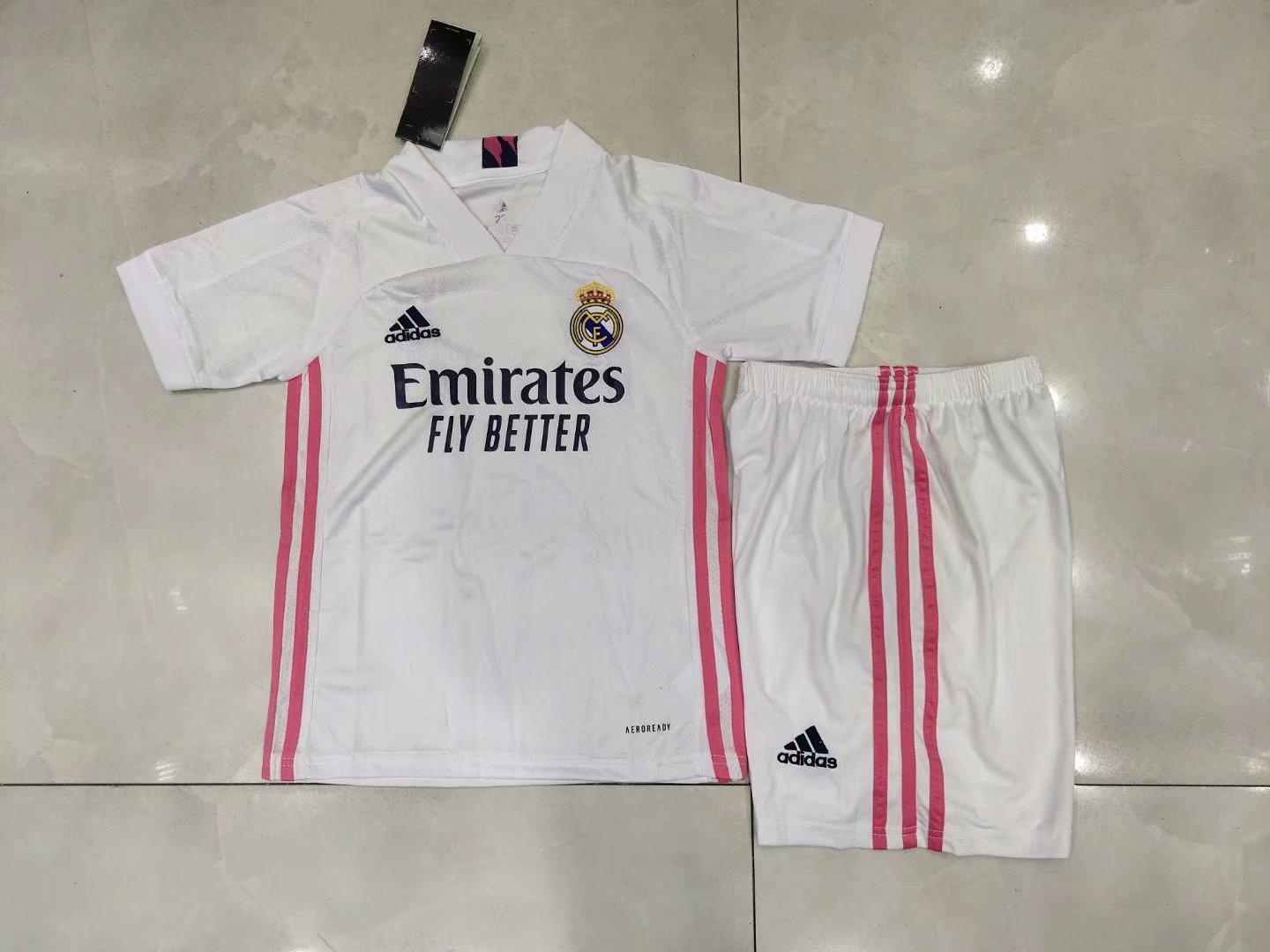 No stock 2020-2021 Real Madrid HOME kids kit