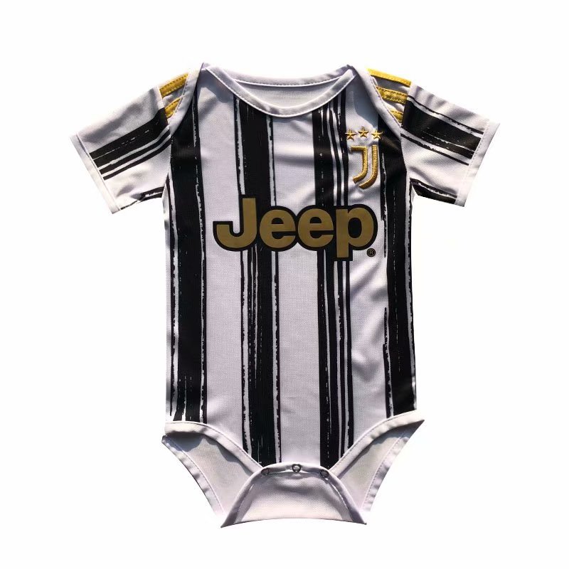 No stock 2020-2021 Juventus home baby onesie jersey 