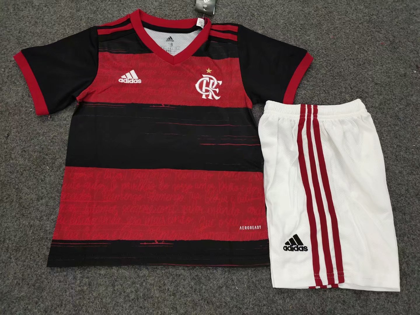 No stock 2020-2021 Flamengo Home Kids Kit 