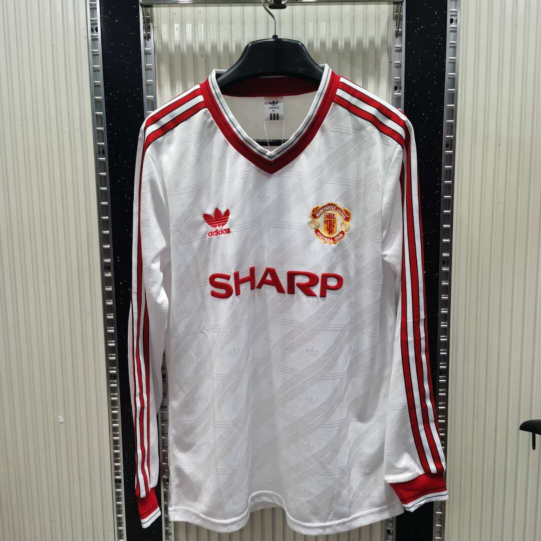 1986 Manchester United 2rd away Long sleeves Retro