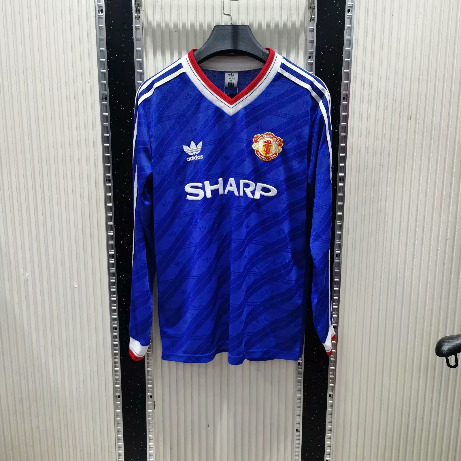 1986 Manchester United away Long sleeves Retro