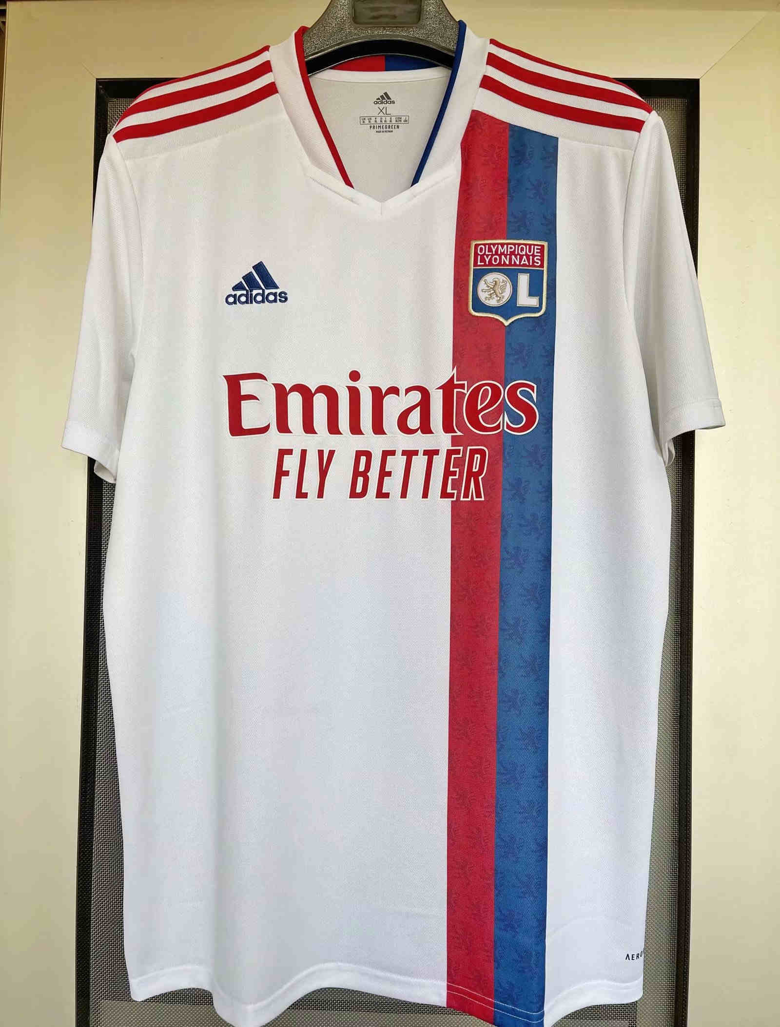 2021-2022 Olympique Lyonnais Home soccer jersey  lyon