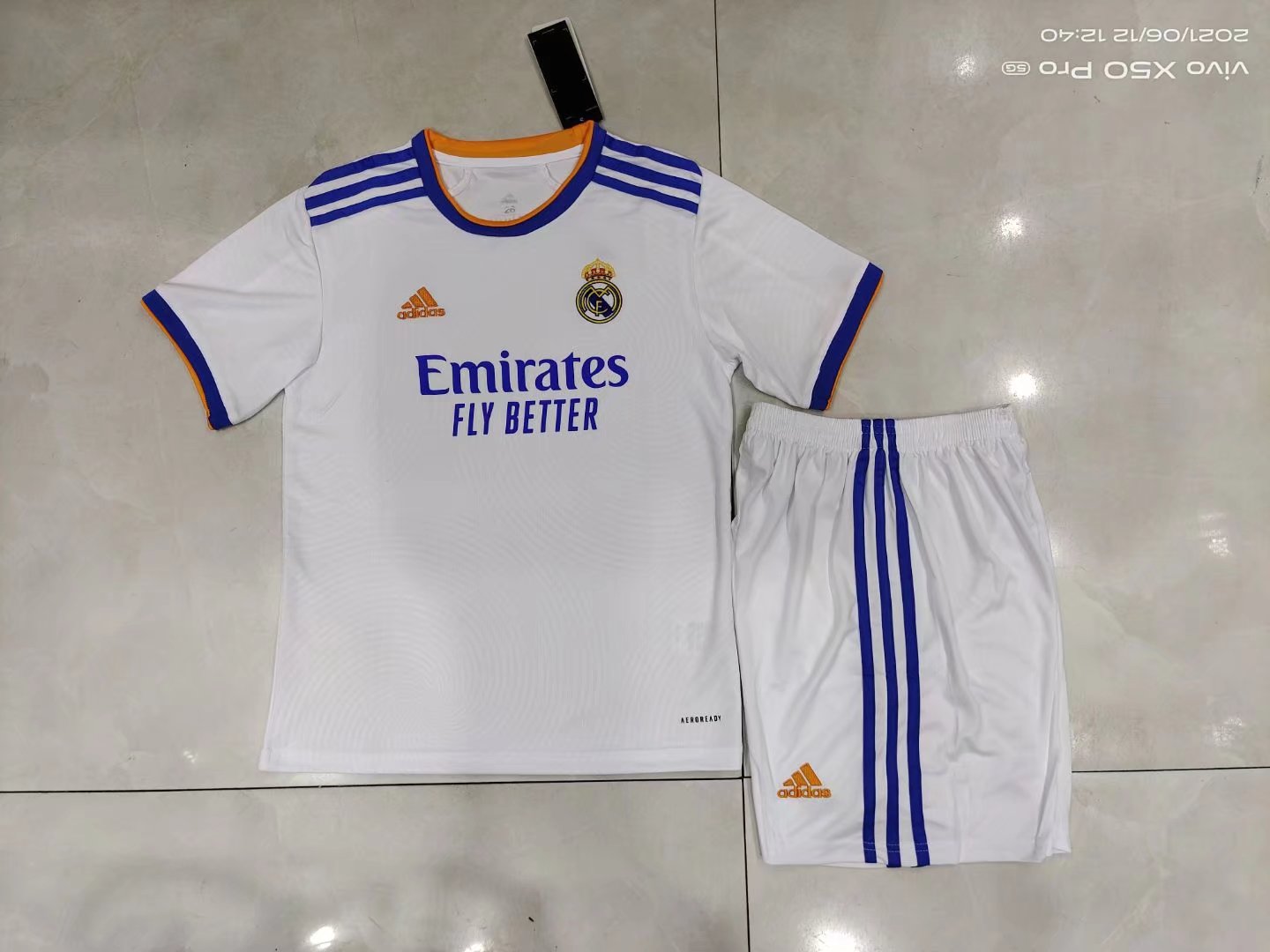 2021-2022 Real Madrid home kids kit