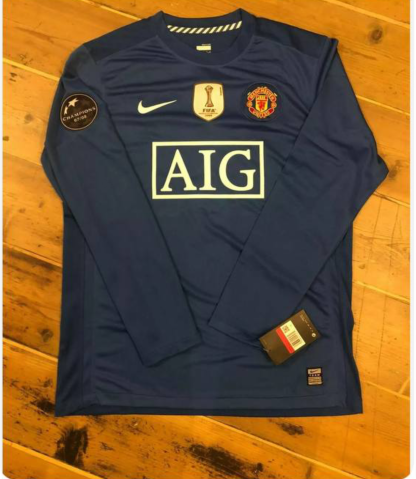 2008-2009 Manchester United away long Add Badge