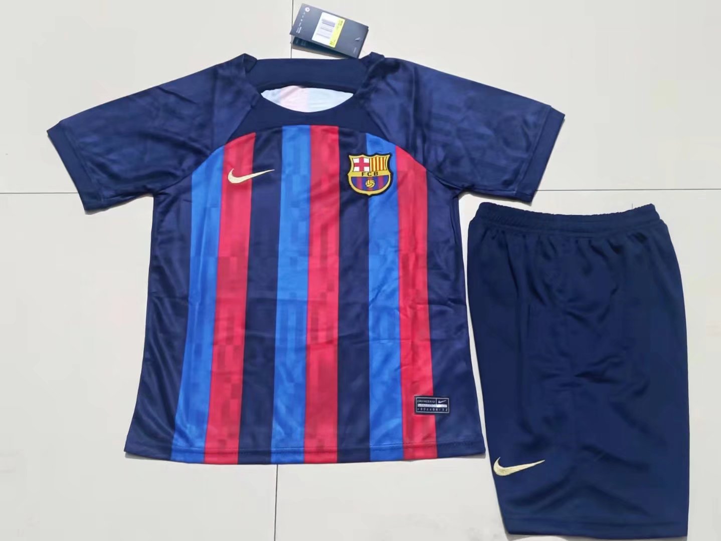 2022-2023 FC Barcelona HOME kids kit  soccer jersey