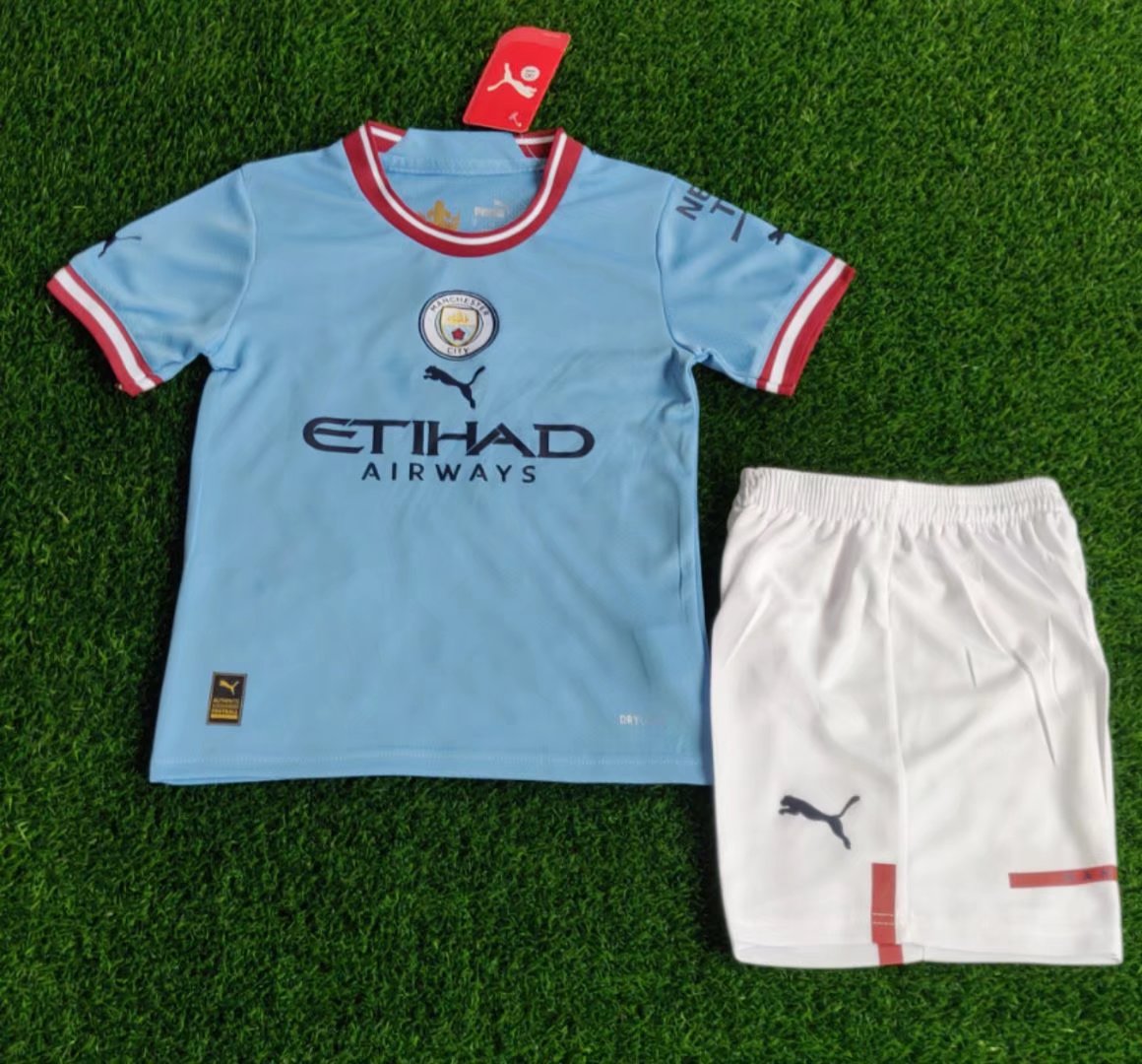 2022/2023 Manchester City Home kids kit 