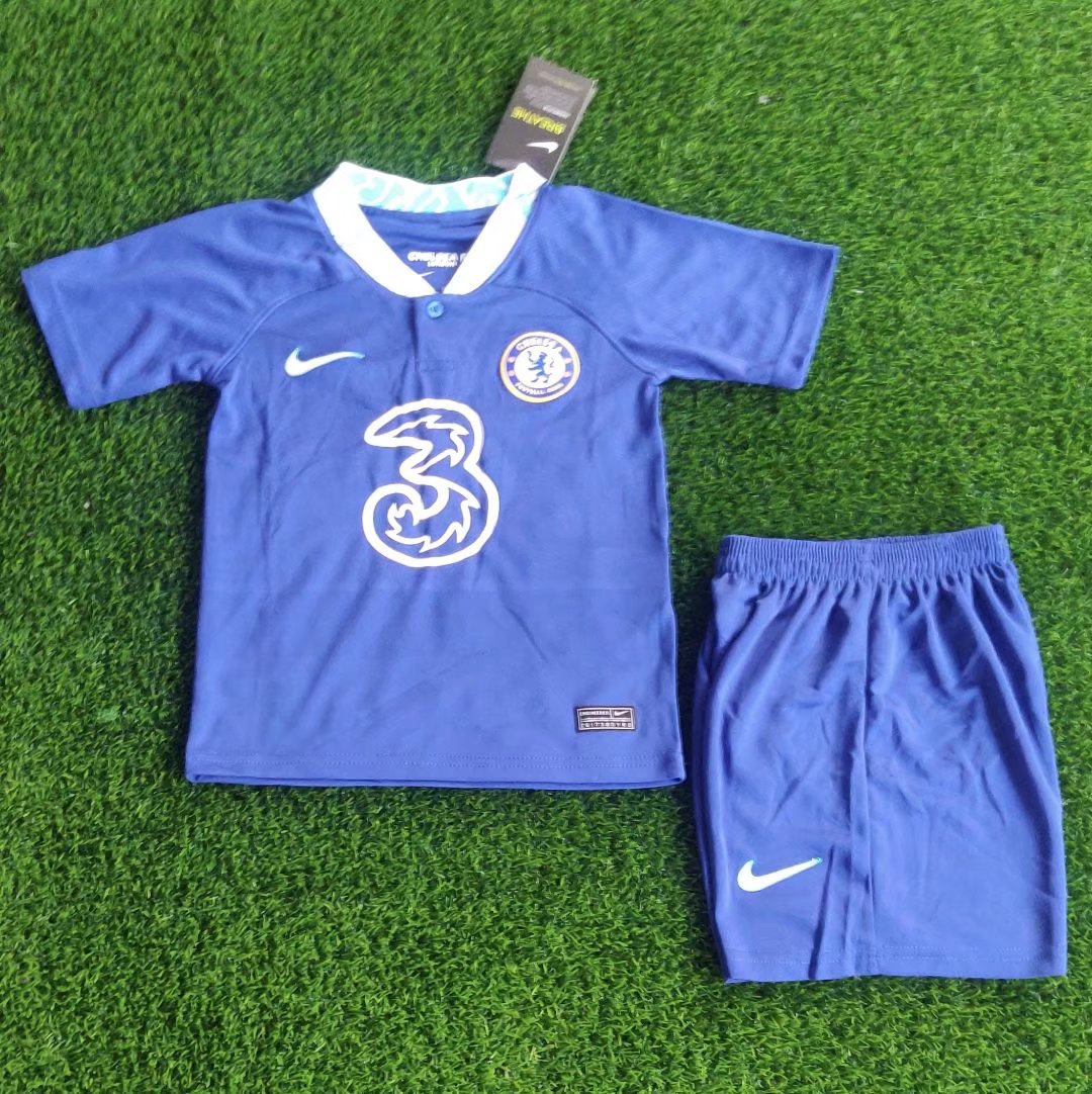 2022-2023 Chelsea home kids kit 