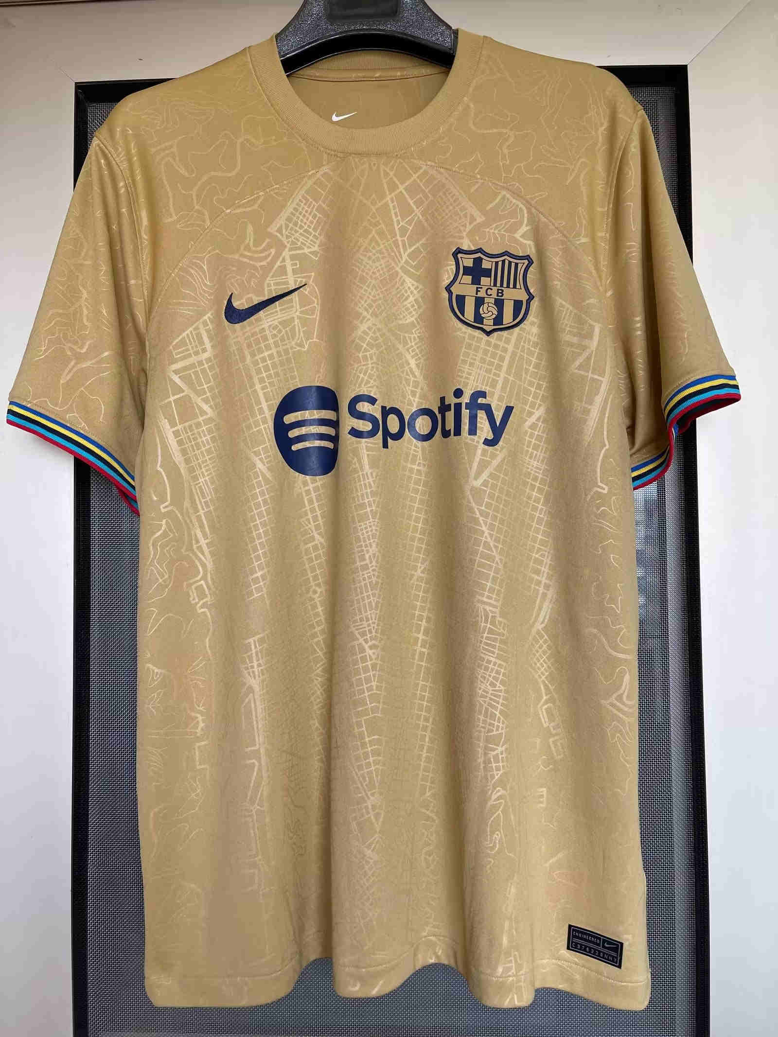 2022-2023 FC Barcelona away soccer jersey