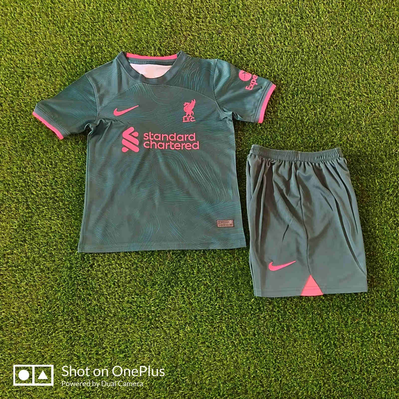 2022-2023 Liverpool away kids kit 