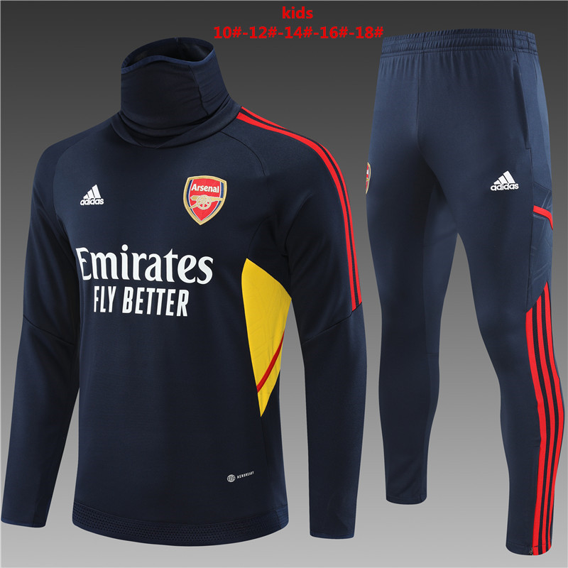 2022/2023 Arsenal Kids kit training suit High collar