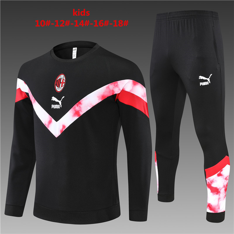 2022-2023 AC Milan kids football training clothes
