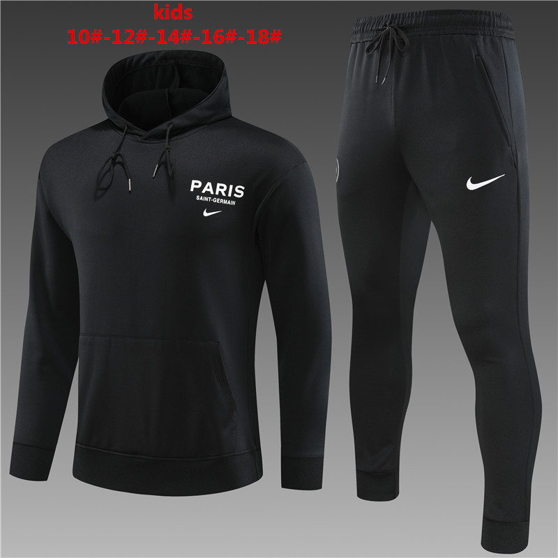 2023-2024  Paris Saint Germain Hooded and plush sweater set psg kids 