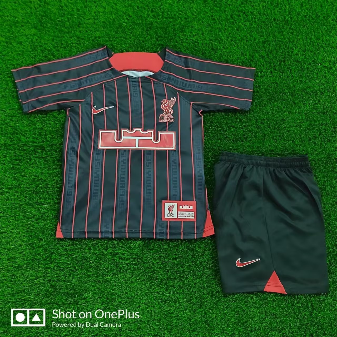 2023-2024 Liverpool away kids kit 
