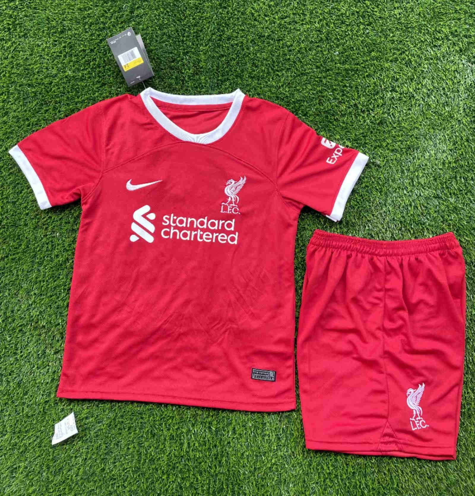 2023-2024 Liverpool home kids kit 
