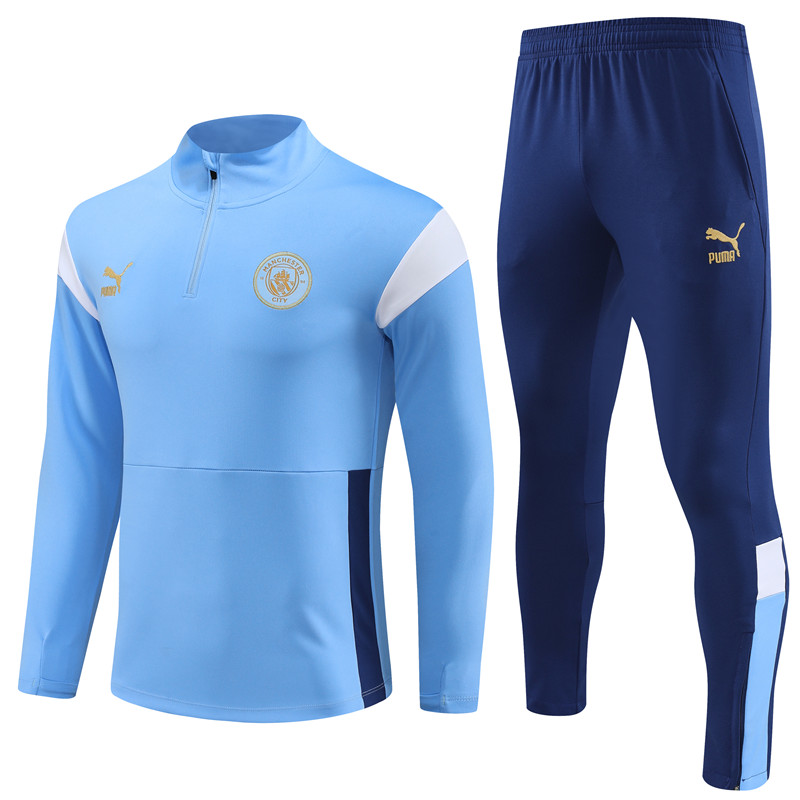 2023-2024  Manchester city  Adult Long Sleeve Half Pull Training Suit Set