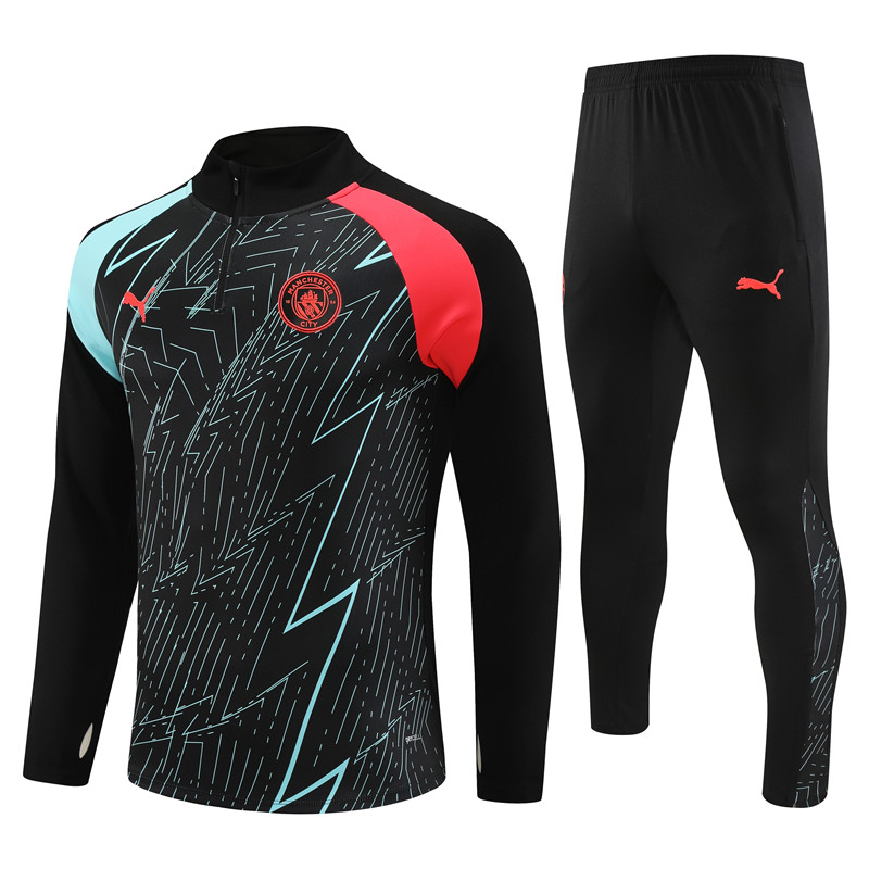 2023-2024  Manchester city  Adult Long Sleeve Half Pull Training Suit Set