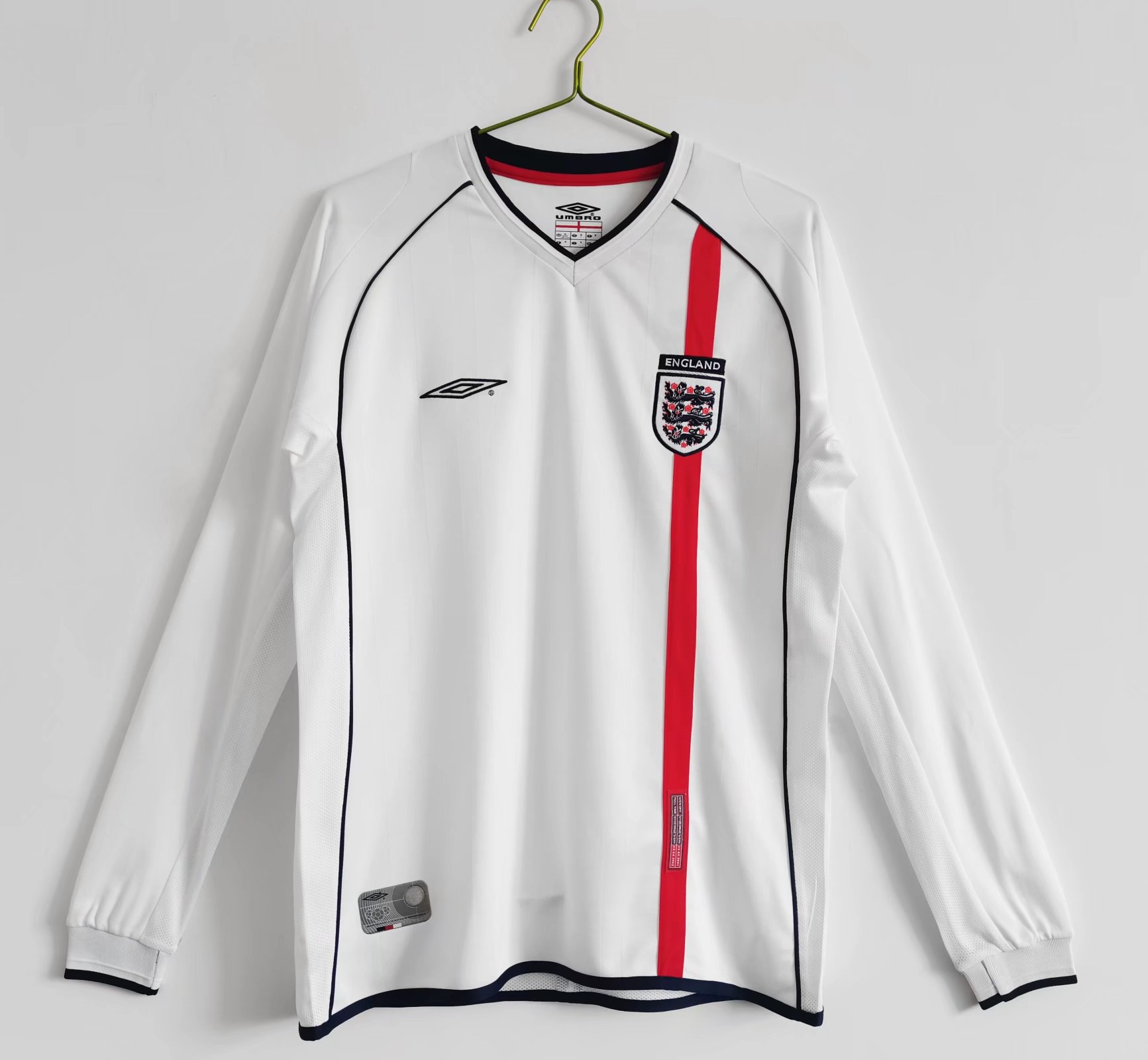 2002 England home long sleeved Retro