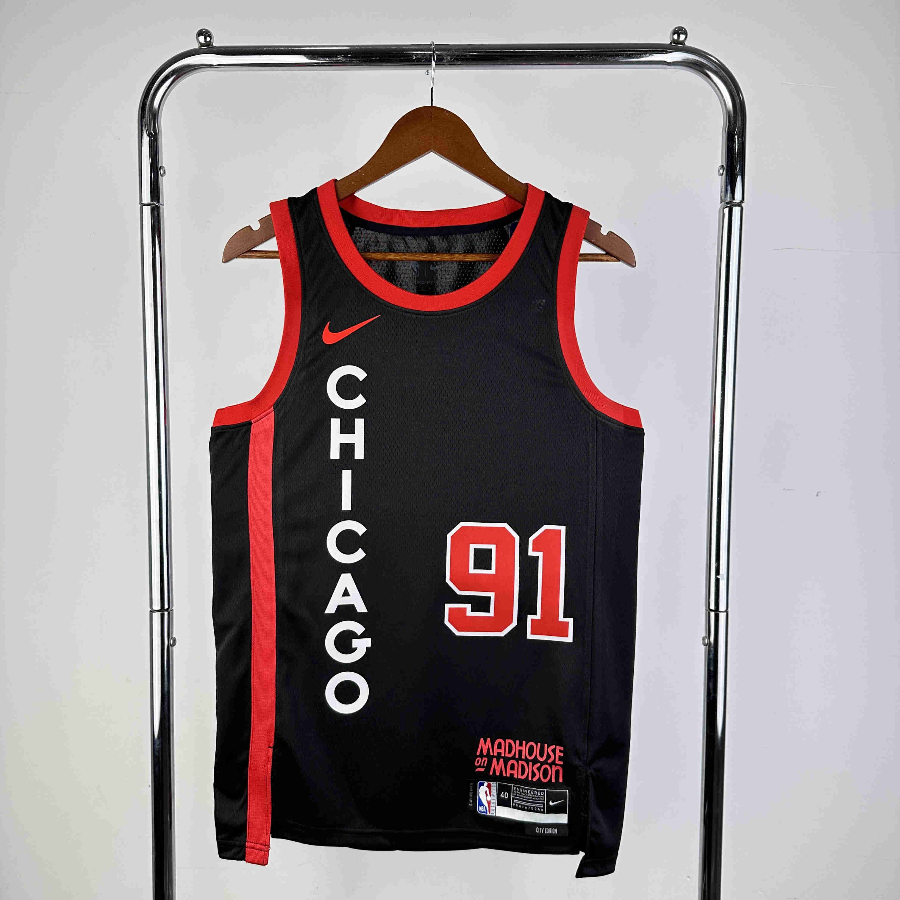 Chicago Bulls NBA Jersey Rodman 91