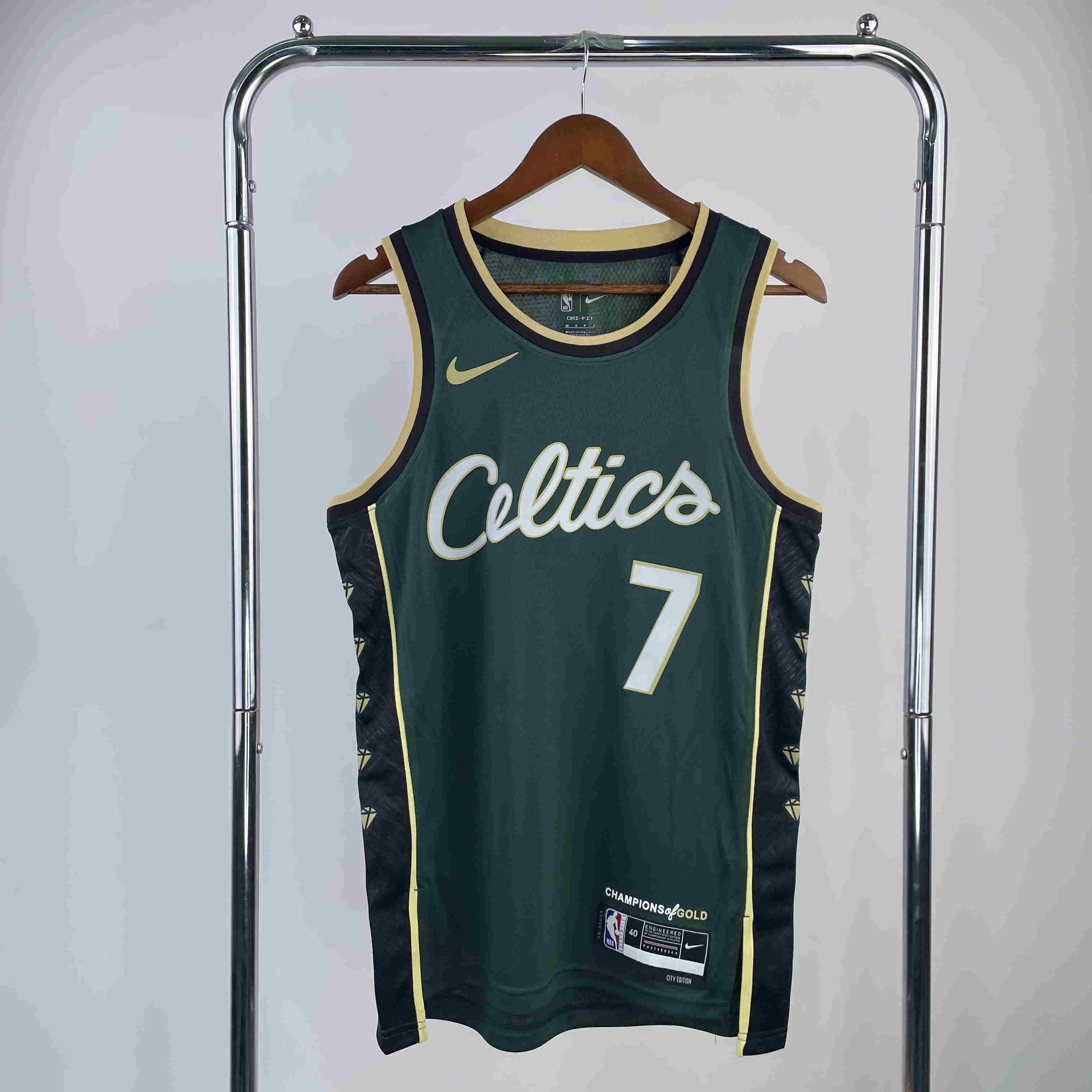  Boston Celtics NBA Jersey Brown 7