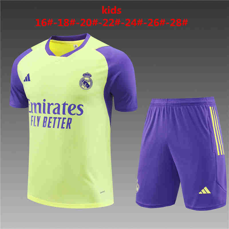 2023-2024  ATLETICO MADRID home KIDS kit   Training clothes 