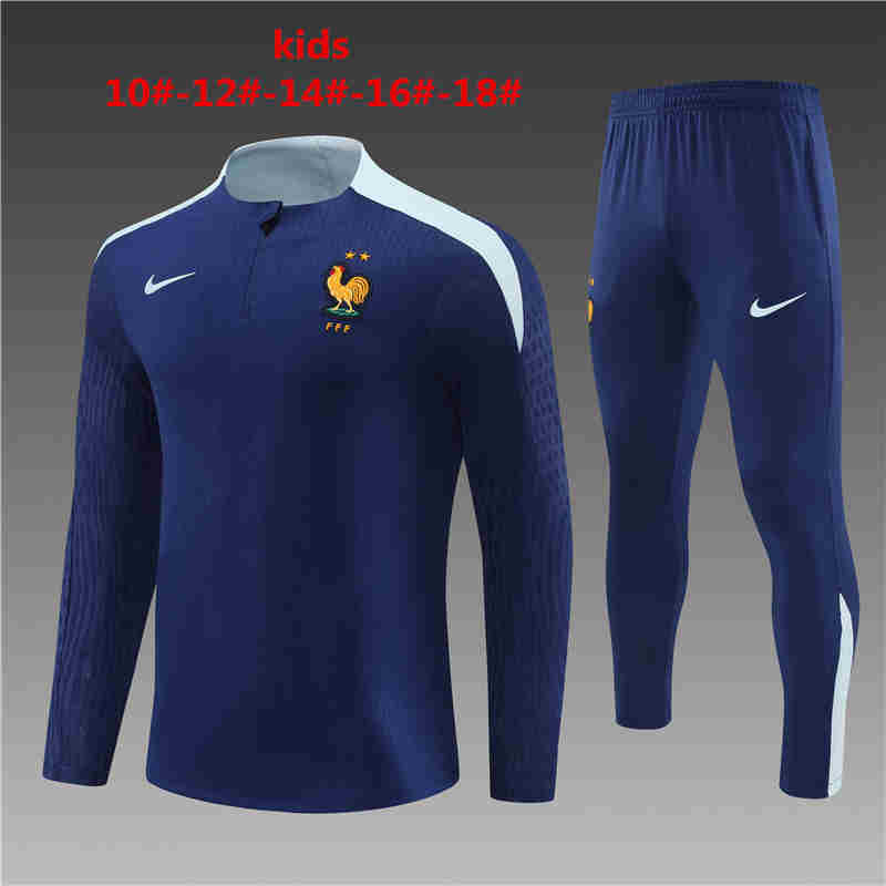 2024-2025  Tottenham Hotspurkids Long Sleeve Half Pull Training Suit Set