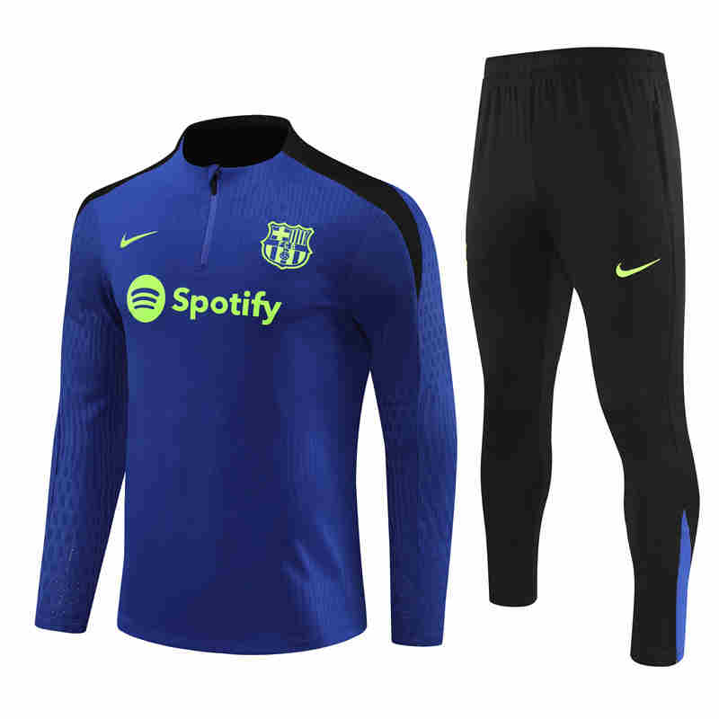 2024-2025 Barcelona Adult Long Sleeve Half Pull Training Suit Set