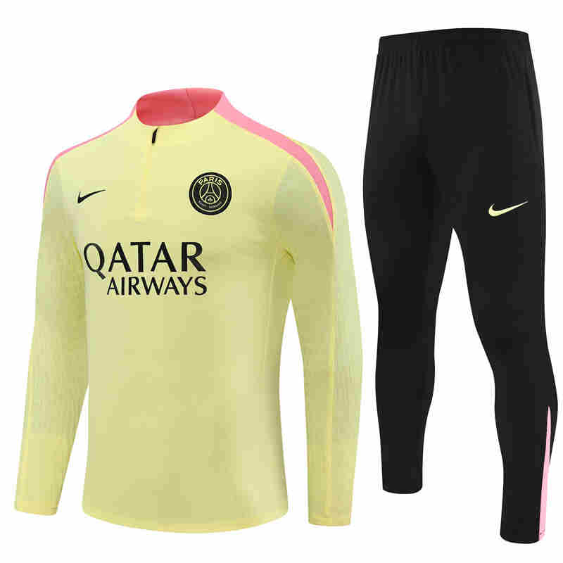 2024-2025 Paris Saint Germain  Adult  Long Sleeve Half Pull Training Suit Set psg
