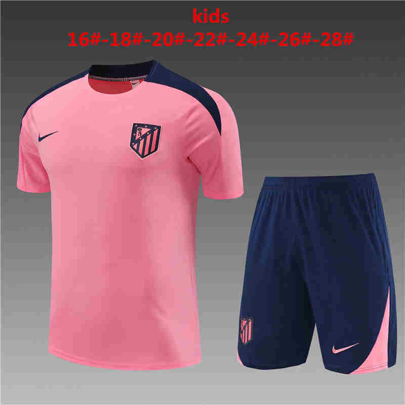 2024-2025  ATLETICO MADRID home KIDS kit   Training clothes 
